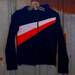 VINTAGE Vision Hooded Pocketed Zip-Up Athletic Jacket